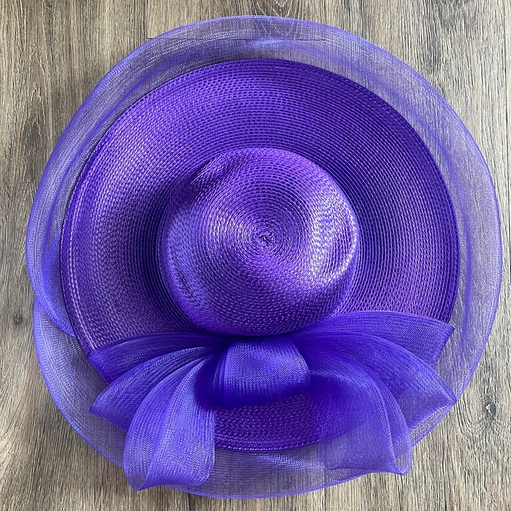 Vintage Grape Purple with Bow Hat